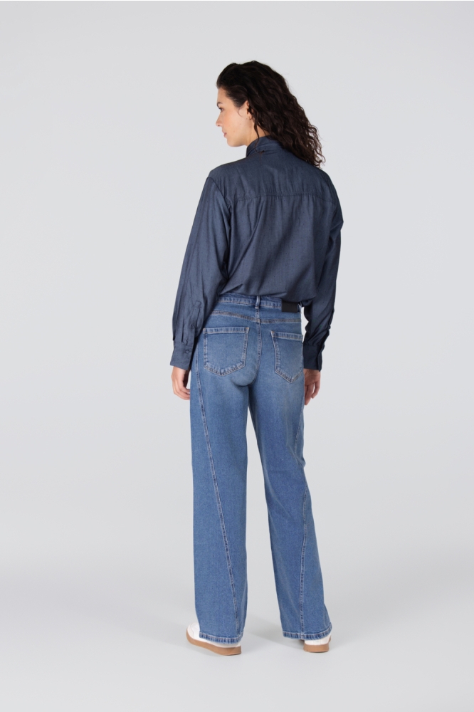 ESS W25 BLOUSE SR 737 000780 DARK BLUE